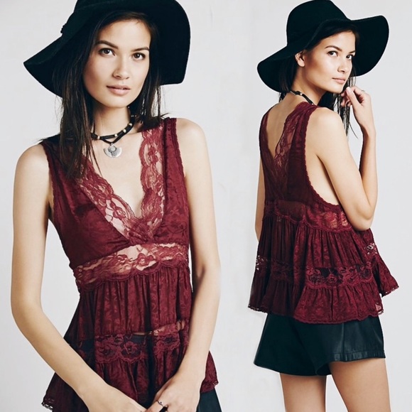 Free People Tops - FINAL💲Intimately Free People Trapeze Tank- Merlot